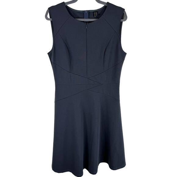 VfEmage Dresses & Skirts - Vshow Vfemage Gray Sleeveless Round Neck Knee Length Knit A-Line Dress Size XL